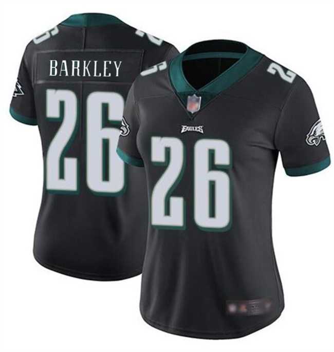 Womens Philadelphia Eagles #26 Saquon Barkley Black Vapor Untouchable Limited Football Jersey Dzhi->women nfl jersey->Women Jersey